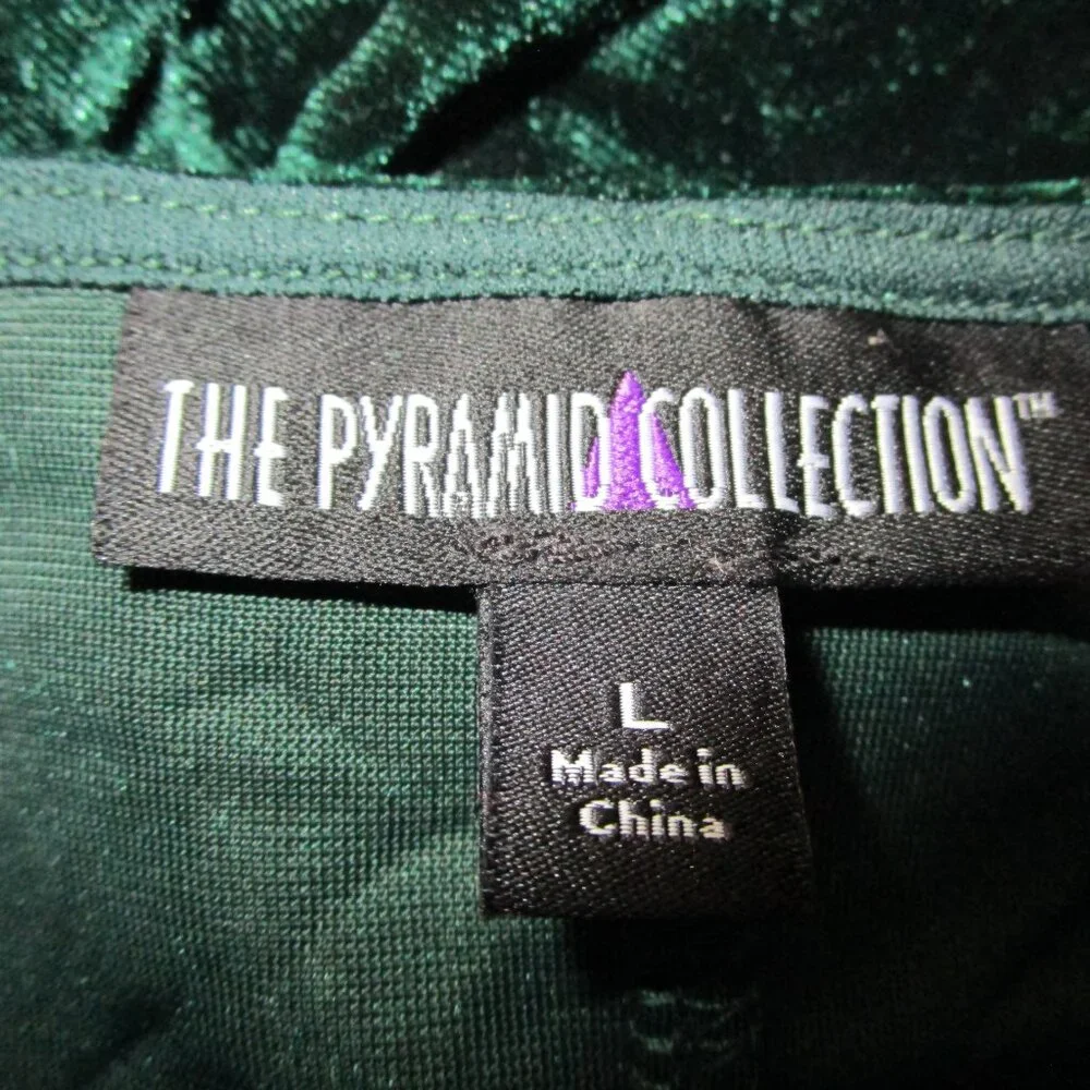 The Pyramid Collection Emerald Green Velvet Dress Whimsigoth Forest Fairy Large - Picture 9 of 9